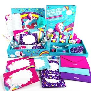 Unicorn Letter Writing Set for Girls, 45-Piece Stationery Set